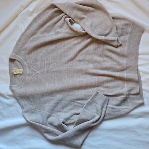 Joseph A. Bank size xxl merino wool cream waffle knit lightweight sweater